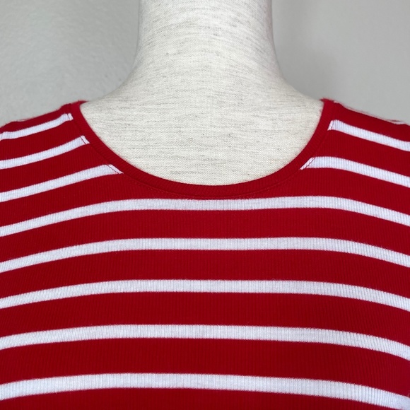 Merona Striped Tunic Tank Top w/ High Low Hem - Picture 5 of 7